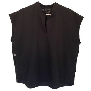 Figs Rafela Oversized Scrub Top Black Size L